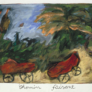 Along the way, 2001, oil on handmade paper,